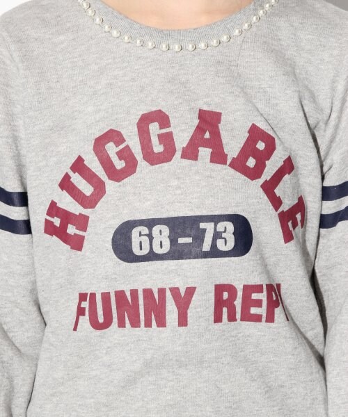 repipi armario（レピピ アルマリオ）の「カレッジ＊パールウラケトップス（トップス・レディース・ホワイト/グレー/ネイビー・ＸＳ/Ｓ/Ｍ）」の7枚目の写真