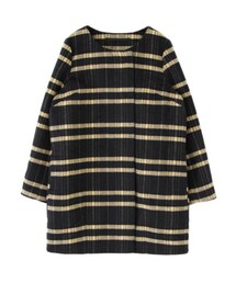 KBF | KBF+　チェックノーカラーコート(ジャケット/アウター)