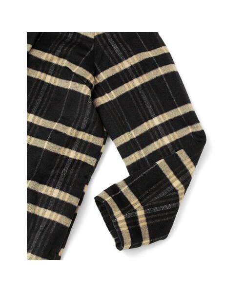 KBF（ケイビーエフ）の「KBF+　チェックノーカラーコート（ジャケット/アウター・レディース・NVY/CAM/GRY・one）」の17枚目の写真