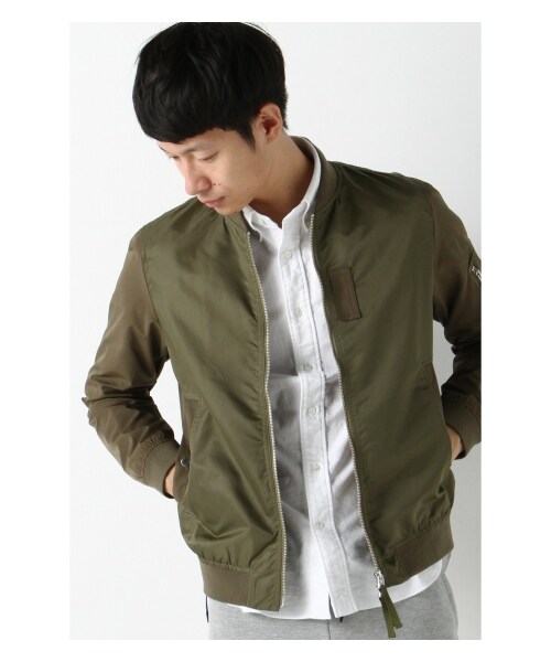 417 EDIFICE(フォーワンセブンエディフィス)の「FLIGHT CLOTH MA-1(ミリタリー・メンズ・ブラック/カーキ/ネイビー・S/M/L)」の2枚目の写真