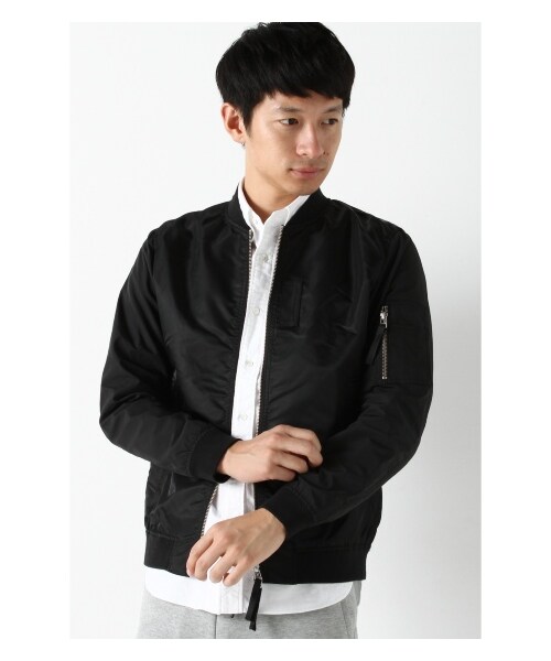 417 EDIFICE(フォーワンセブンエディフィス)の「FLIGHT CLOTH MA-1(ミリタリー・メンズ・ブラック/カーキ/ネイビー・S/M/L)」の1枚目の写真