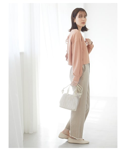 Green　Parks（グリーンパークス）の「・ELENCARE DUE ツイルセンターシームパンツ（パンツ・オフホワイト/ベージュ/グリーン/ラベンダー・F）」の3枚目の写真