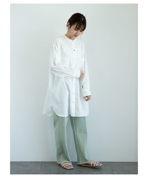 Green　Parks（グリーンパークス）の「・ELENCARE DUE ツイルセンターシームパンツ（パンツ・オフホワイト/ベージュ/グリーン/ラベンダー・F）」の16枚目の写真