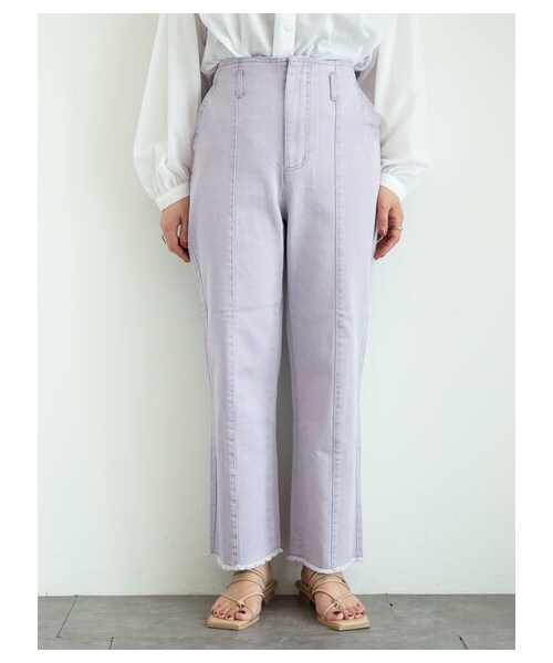 Green　Parks（グリーンパークス）の「・ELENCARE DUE ツイルセンターシームパンツ（パンツ・オフホワイト/ベージュ/グリーン/ラベンダー・F）」の11枚目の写真