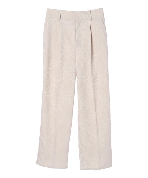 earth music&ecology（アースミュージックアンドエコロジー）の「【先行予約】サテンジャガードパンツ（パンツ・アイボリー/ベージュ/ブラウン・F）」の17枚目の写真