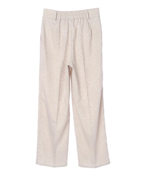 earth music&ecology（アースミュージックアンドエコロジー）の「【先行予約】サテンジャガードパンツ（パンツ・アイボリー/ベージュ/ブラウン・F）」の12枚目の写真