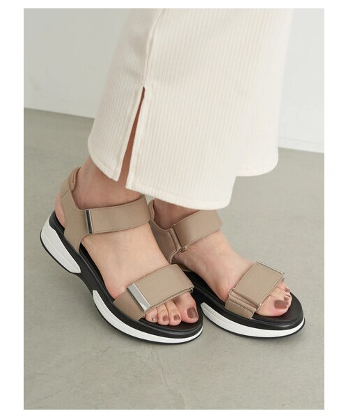 earth music&ecology（アースミュージックアンドエコロジー）の「【先行予約】ORiental TRaffic スポーツサンダル（シューズ・ブラック/ベージュ/ブラウン・S/M/L）」の2枚目の写真