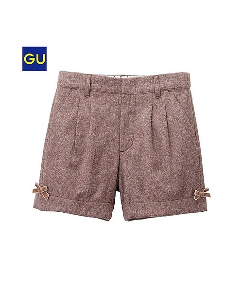 GU(ジーユー)の「(GU)GIRLSコットンツイードショートパンツ(KIDS ⁄ GIRLSボトムス・キッズ・BROWN/GRAY/DARK GRAY・150/140/120/130/110)」の1枚目の写真
