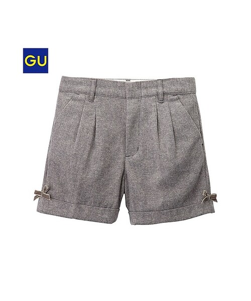 GU(ジーユー)の「(GU)GIRLSコットンツイードショートパンツ(KIDS ⁄ GIRLSボトムス・キッズ・BROWN/GRAY/DARK GRAY・150/140/120/130/110)」の2枚目の写真