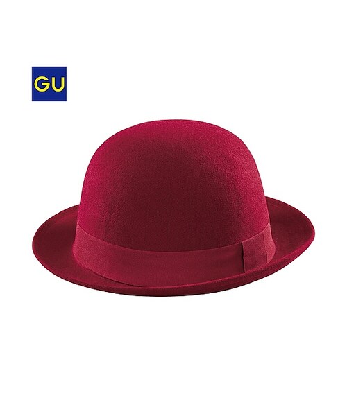 GU（ジーユー）の「（GU）ＷＯＭＥＮボーラーハット（WOMEN ⁄ キャップ・ハット・イヤーマフ・グローブ・レディース・BLACK/RED/GRAY・-）」の3枚目の写真