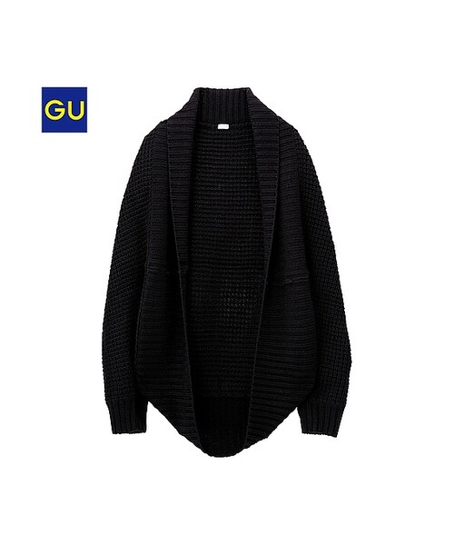 GU（ジーユー）の「（GU）ワッフルボレロ（長袖）（WOMEN ⁄ パーカ・カーディガン・レディース・BROWN/BLACK/BLUE/GRAY/RED/OFF WHITE・M/S/L）」の3枚目の写真