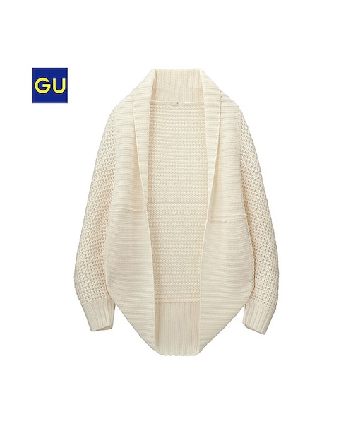 GU（ジーユー）の「（GU）ワッフルボレロ（長袖）（WOMEN ⁄ パーカ・カーディガン・レディース・BROWN/BLACK/BLUE/GRAY/RED/OFF WHITE・M/S/L）」の2枚目の写真