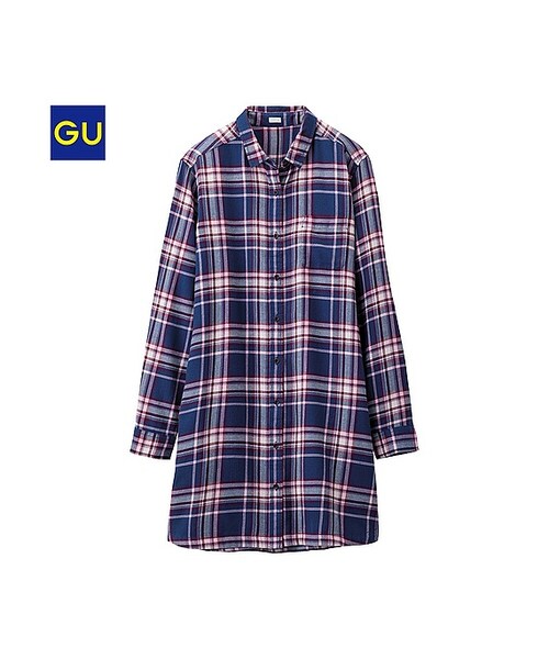 Gu ジーユー の Gu チェックワンピース レギュラー 長袖 ｄ ワンピース ドレス Wear