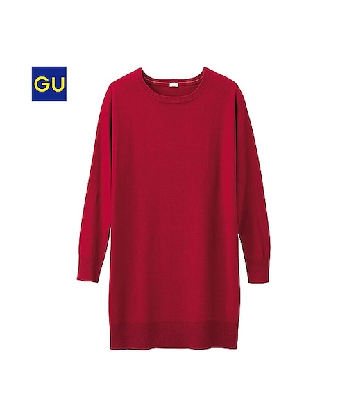 GU（ジーユー）の「（GU）ハイゲージニットワンピース（長袖）（WOMEN ⁄ ニット・レディース・GRAY/BLACK/RED/NAVY/BLUE/DARK GREEN・M/S/L/XL）」の6枚目の写真