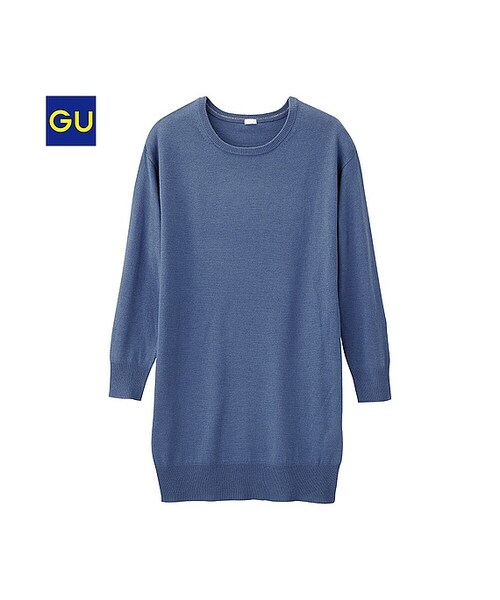 GU（ジーユー）の「（GU）ハイゲージニットワンピース（長袖）（WOMEN ⁄ ニット・レディース・GRAY/BLACK/RED/NAVY/BLUE/DARK GREEN・M/S/L/XL）」の5枚目の写真