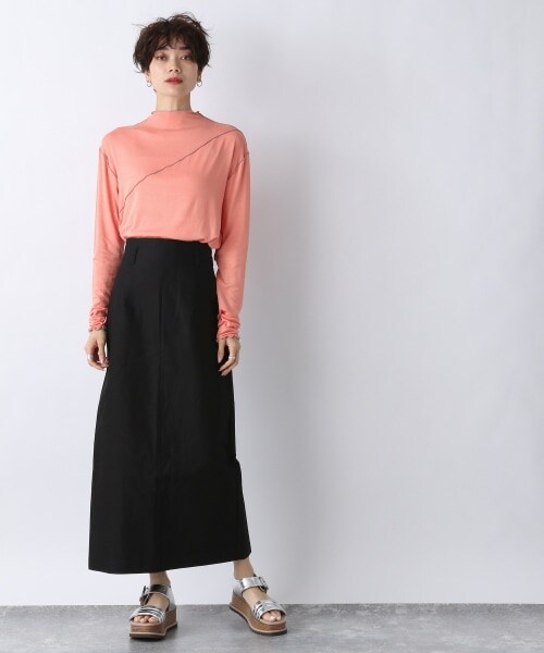 JEANASIS(ジーナシス)の「アソートハイウエストナロースカート(スカート・レオパード()/ブラック())」の4枚目の写真