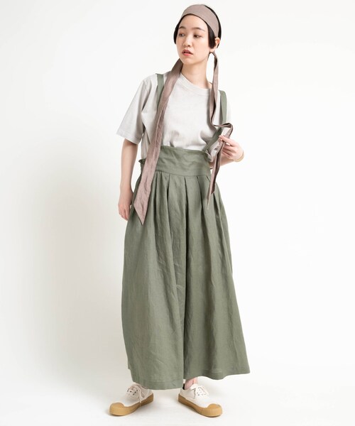 RNA-N（アールエヌエーエヌ）の「M1635 18/OE脱脂度詰天竺モックネックTシャツ（トップス・レディース・グレージュ/キャメル/グリーン/ブラック/キナリ）」の21枚目の写真