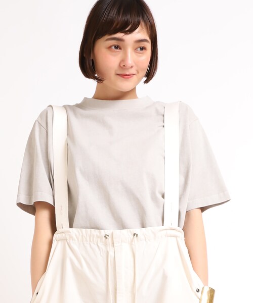 RNA-N（アールエヌエーエヌ）の「M1635 18/OE脱脂度詰天竺モックネックTシャツ（トップス・レディース・グレージュ/キャメル/グリーン/ブラック/キナリ）」の13枚目の写真