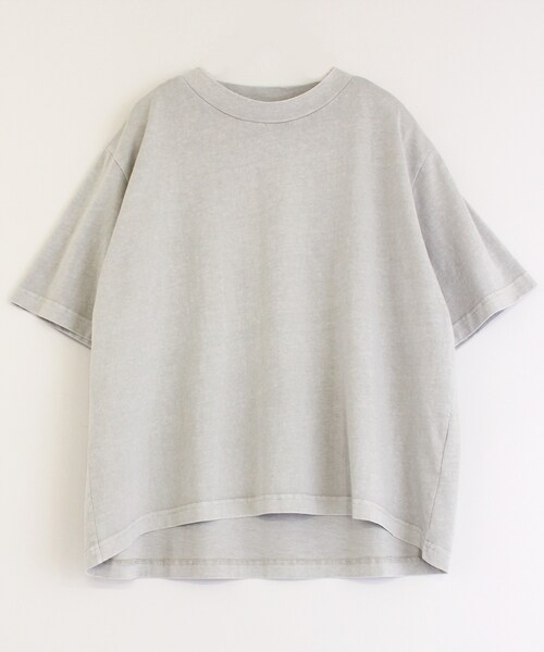 RNA-N（アールエヌエーエヌ）の「M1635 18/OE脱脂度詰天竺モックネックTシャツ（トップス・レディース・グレージュ/キャメル/グリーン/ブラック/キナリ）」の3枚目の写真