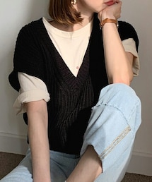 DHOLIC | Vネックニットベスト(ベスト)