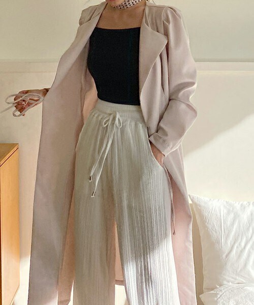 DHOLIC（ディーホリック）の「Vネックカラーラップワンピース（ワンピース・レディース・グリーン/ベージュ/ホワイト/ブラック/イエロー・ONESIZE）」の2枚目の写真