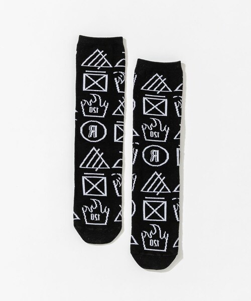 RASVOA(ラスボア)の「Quality SOX(ソックス/靴下・レディース・オフホワイト/ブラック・F)」の1枚目の写真