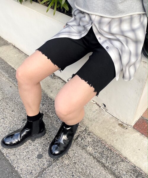 WHO'S WHO gallery(フーズフーギャラリー)の「ダメージリブPackパンツ(その他パンツ・レディース・オレンジ/グリーン/チャコールグレー/ブラック/ベージュその他1・F)」の3枚目の写真