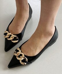 チェーンポインテッドトゥシューズ