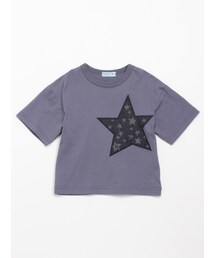 HAKKA KIDS（ハッカキッズ）の「[ジュニアサイズ・ボーイズ]星モチーフ付きオーバーサイズ半袖Tシャツ(UVカット)（トップス・キッズ）」