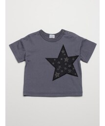HAKKA BABY（ハッカベビー）の「[ベビー・ボーイズ]星モチーフ付きオーバーサイズ半袖Tシャツ(UVカット)（トップス・キッズ）」