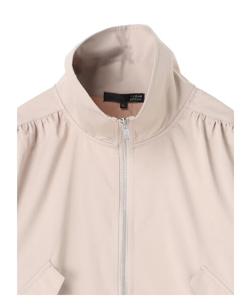 Green　Parks（グリーンパークス）の「・SUGAR SPOON スタンドカラーロングマンパー（ジャケット/アウター・ライトベージュ/グレーベージュ/カーキ・F）」の9枚目の写真