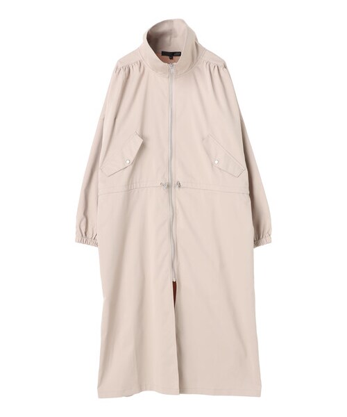 Green　Parks（グリーンパークス）の「・SUGAR SPOON スタンドカラーロングマンパー（ジャケット/アウター・ライトベージュ/グレーベージュ/カーキ・F）」の12枚目の写真