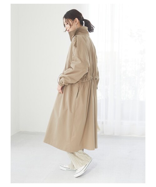 Green　Parks（グリーンパークス）の「・SUGAR SPOON スタンドカラーロングマンパー（ジャケット/アウター・ライトベージュ/グレーベージュ/カーキ・F）」の16枚目の写真