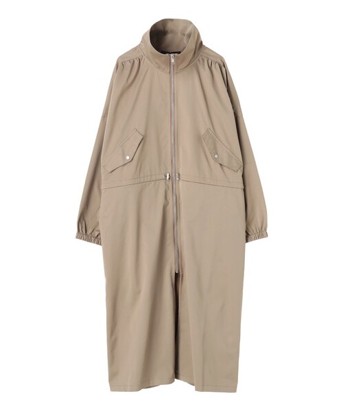 Green　Parks（グリーンパークス）の「・SUGAR SPOON スタンドカラーロングマンパー（ジャケット/アウター・ライトベージュ/グレーベージュ/カーキ・F）」の13枚目の写真