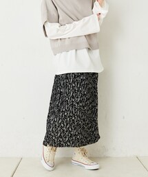PUAL CE CIN | 【WEB限定】花柄プリントプリーツスカート(スカート)