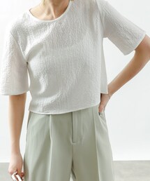 COLONY 2139 | 【WEB限定】サッカーシャーリング半袖ブラウス(シャツ/ブラウス)