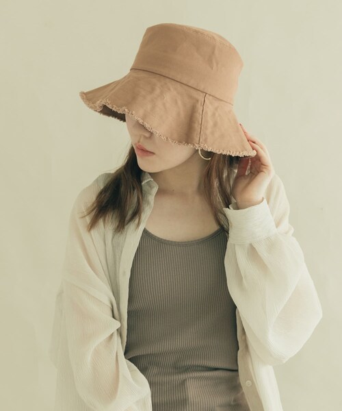SMELLY（スメリー）の「ツイルフリンジバケットハット（その他・レディース・BEG/IVO/BLK/BRN・-）」の12枚目の写真