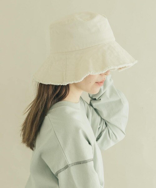 SMELLY（スメリー）の「ツイルフリンジバケットハット（その他・レディース・BEG/IVO/BLK/BRN・-）」の4枚目の写真