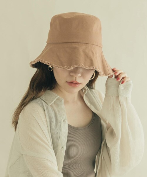 SMELLY（スメリー）の「ツイルフリンジバケットハット（その他・レディース・BEG/IVO/BLK/BRN・-）」の11枚目の写真