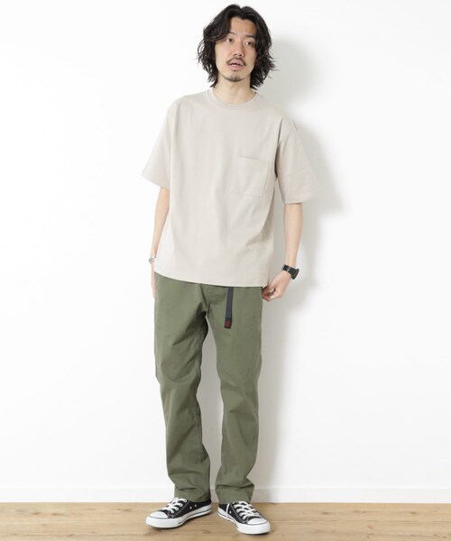 URBAN RESEARCH Sonny Label（アーバンリサーチサニーレーベル）の「ポケット付コンパクトスムースTシャツ（その他・メンズ・ホワイト/ネイビー/グレージュ/カーキ/ピンク・M/L）」の8枚目の写真