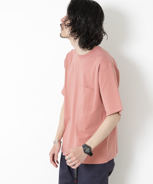 URBAN RESEARCH Sonny Label（アーバンリサーチサニーレーベル）の「ポケット付コンパクトスムースTシャツ（その他・メンズ・ホワイト/ネイビー/グレージュ/カーキ/ピンク・M/L）」の4枚目の写真