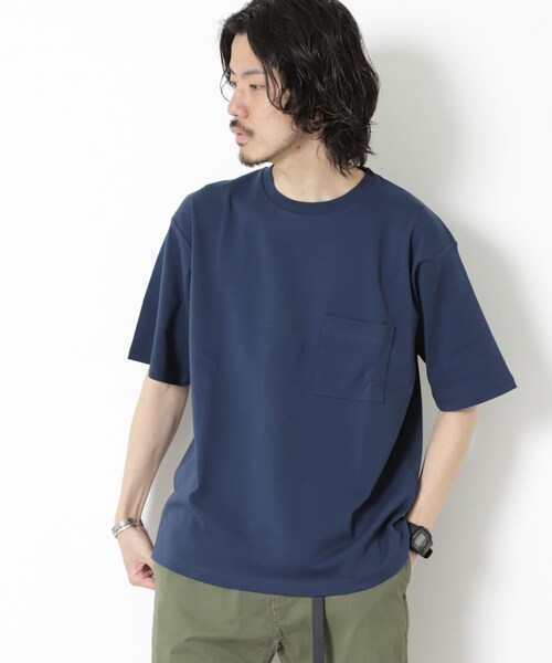 URBAN RESEARCH Sonny Label（アーバンリサーチサニーレーベル）の「ポケット付コンパクトスムースTシャツ（その他・メンズ・ホワイト/ネイビー/グレージュ/カーキ/ピンク・M/L）」の5枚目の写真