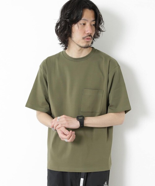 URBAN RESEARCH Sonny Label（アーバンリサーチサニーレーベル）の「ポケット付コンパクトスムースTシャツ（その他・メンズ・ホワイト/ネイビー/グレージュ/カーキ/ピンク・M/L）」の3枚目の写真