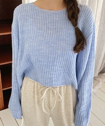 DHOLIC | クロップドパステルニット(ニット/セーター)