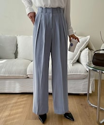 DHOLIC | タックハイウエストスラックス(スラックス)