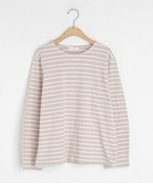 DHOLIC(ディーホリック)の「ボーダーTシャツ(Tシャツ/カットソー・レディース・その他/ピンク/ベージュ/グレー・ONESIZE)」の4枚目の写真