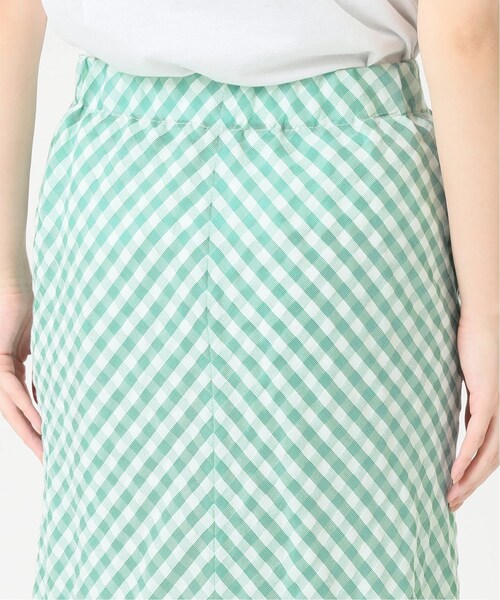 SLOBE IENA(スローブイエナ)の「《予約》SLOBE citron. カラーギンガムスカート◆(スカート・グリーン/(030)/36/在庫あり/38)」の7枚目の写真