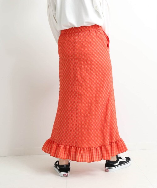 SLOBE IENA(スローブイエナ)の「《予約》SLOBE citron. カラーギンガムスカート◆(スカート・グリーン/(030)/36/在庫あり/38)」の22枚目の写真