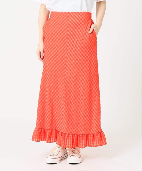 SLOBE IENA(スローブイエナ)の「《予約》SLOBE citron. カラーギンガムスカート◆(スカート・グリーン/(030)/36/在庫あり/38)」の12枚目の写真