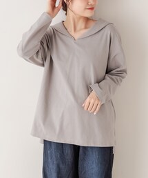 PUAL CE CIN | 【Du noir】セーラーカラーロングスリーブ(Tシャツ/カットソー)